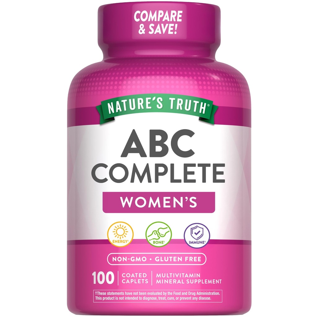 Multivitamine de vérité de la nature pour les femmes avec de l'Iron. 100 pilules.