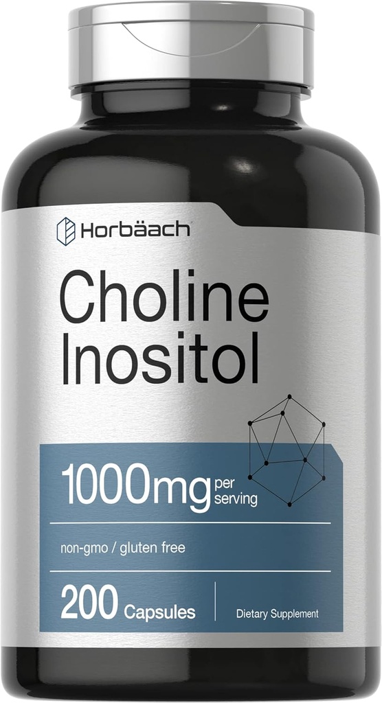 Horbaach Choline Inositol 1000mg Supplément de 200 gélules