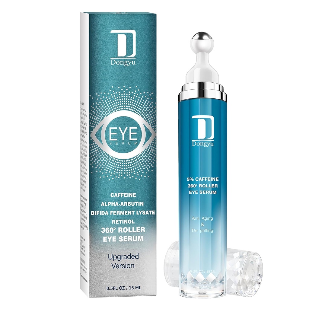 Dongyu Caffeine Eye Cream for Dark Circles: Sous les yeux Serum pour Sacs Poches Soins quotidiens avant Dates Fêtes Femmes Hommes