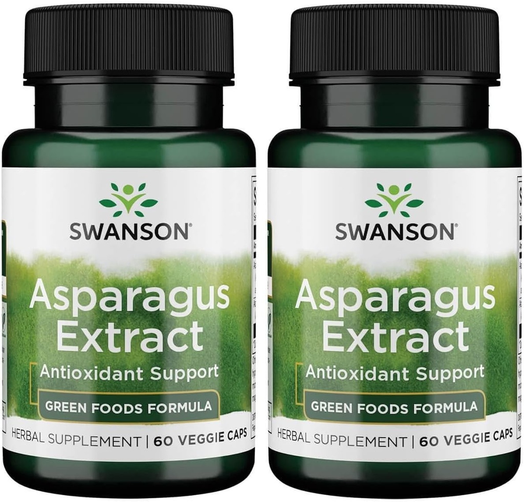 Swanson Full Spectrum Asparagus Young Shoots 400 mg 60 Caps (2 Pack)