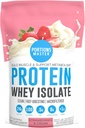 Portions Master CFM Whey Isolate Protein Powder, 2 LB, 23g Low Carb, Low Fat, Cold-Processed, Fast Absorbing, Muscle Growth & Recovery Support (Strawberries & Cream)