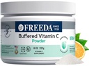 Poudre de vitamine C tamponnée FREADA (Ascorbate de calcium) – Vitamine C non acide, stomach-friendly pour les personnes sensibles – Vegan, casher, sans sucre – 8 oz