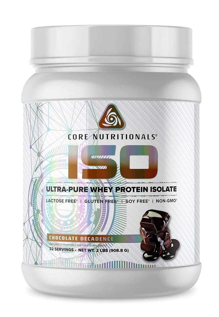 Noyaux nutritionnels ISO, 100 % microfiltrés, zéro remplissage artificiel, 25g d'isolat de protéines de lactosérum, 32 portions