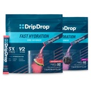 Hydratation DripDrop - Paquets de poudre d'électrolyte - Pastèque et baie - 64 Compte