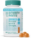 SmartyPants Vitamines prénatales pour les femmes, sans sucre Multivitamine Gommies: méthylfolate, Omega 3 (ALA) Vitamine D3, C, Vitamine B12, B6, A, K & Zinc, Inositol, Sans érythritol, 60 Compte (20 jours)