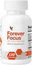 Forever Living - Forever Focus - Clarté cérébrale et focus avec Cognizin, Bacopa et Vitamines - pour les étudiants, les professionnels et les aînés - 120 capsules