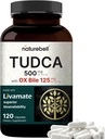 TUDCA 500mg avec OX Bile 125mg par portion, 120 Capsules – Soutien des sels de bile, Formule Livamate à haute absorption