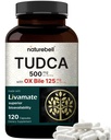 TUDCA 500mg avec OX Bile 125mg par portion, 120 Capsules – Soutien des sels de bile, Formule Livamate à haute absorption