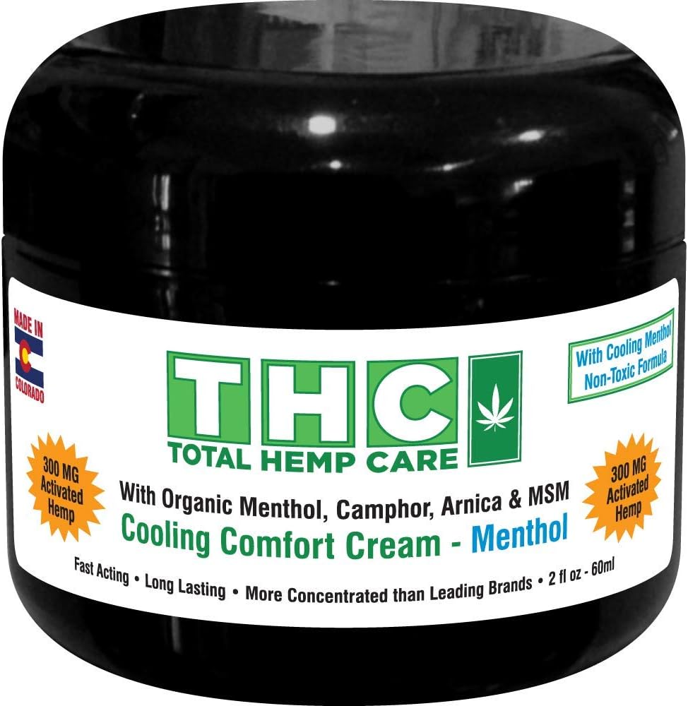 300mg Crème curcuma de chanvre total - Joints et crème relaxante musculaire avec Arnica, MSM, extrait d'huile de chanvre, et 7 huiles essentielles - Absorbation rapide et non grasse pour le dos, le cou, les elbows, les genoux, et la hanche, 2 oz