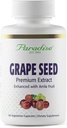 Paradise Herbs Grape Seed Extract, Active Whole Spectrum, Antioxidant, Vegan, Non GMO, Gluten Free, 90 Vegetarian Capsules