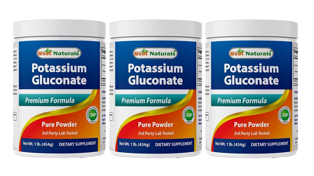 Meilleur Gluconate de potassium naturel 1 lb en poudre (1 LB (paquet de 3))