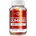 Gommies de vinaigre de cidre de pomme avec la mère - Gommies de vinaigre de cidre de pomme pour détox, nettoyage et soutien immunitaire - Fabriqué avec des carottes noires et extrait sec de gingembre - Pectine à base, non-OGM, sans gluten (120 Gommies)