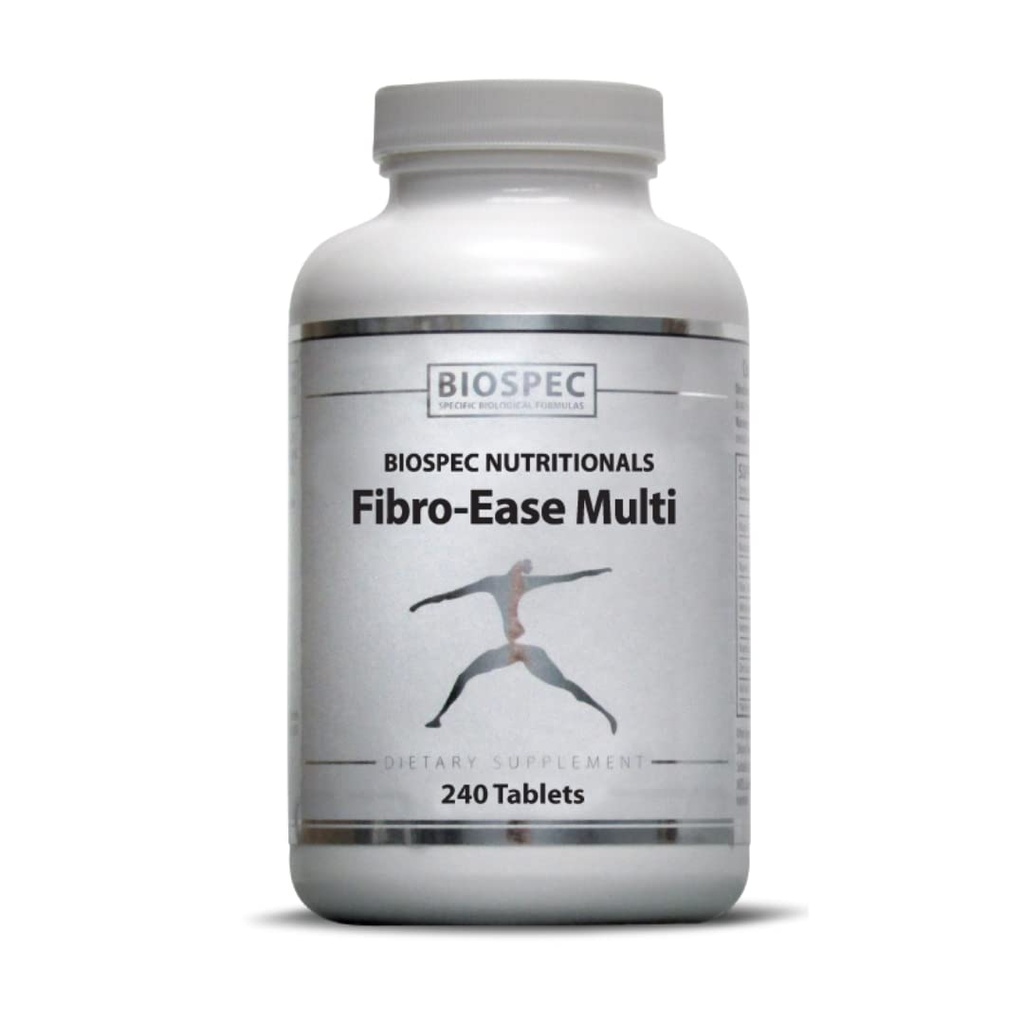 BIOSPEC NUTRIITIONALS Fibro-Ease Multi - Contient des vitamines et minéraux essentiels - Soutien à la production d'énergie et à la santé générale (240 capsules)