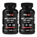 Mélatonine 20 mg - 240 comprimés à solution rapide - Sans médicament - Arôme de baie naturelle - Végétarien, non-OGM, sans gluten 240 Compte (paquet de 2)