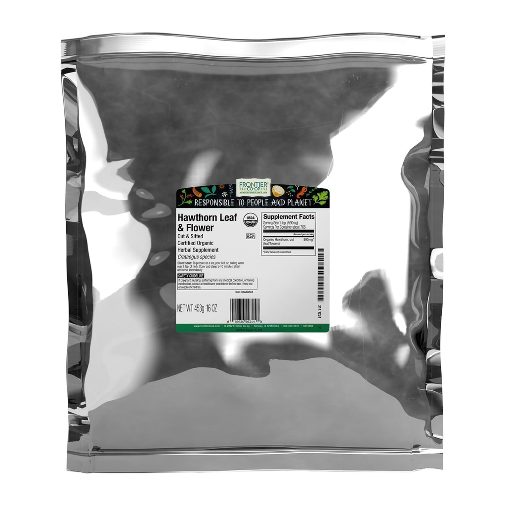 Coop Frontier Organic Cut & Sifted Hawthorn Herb 1lb