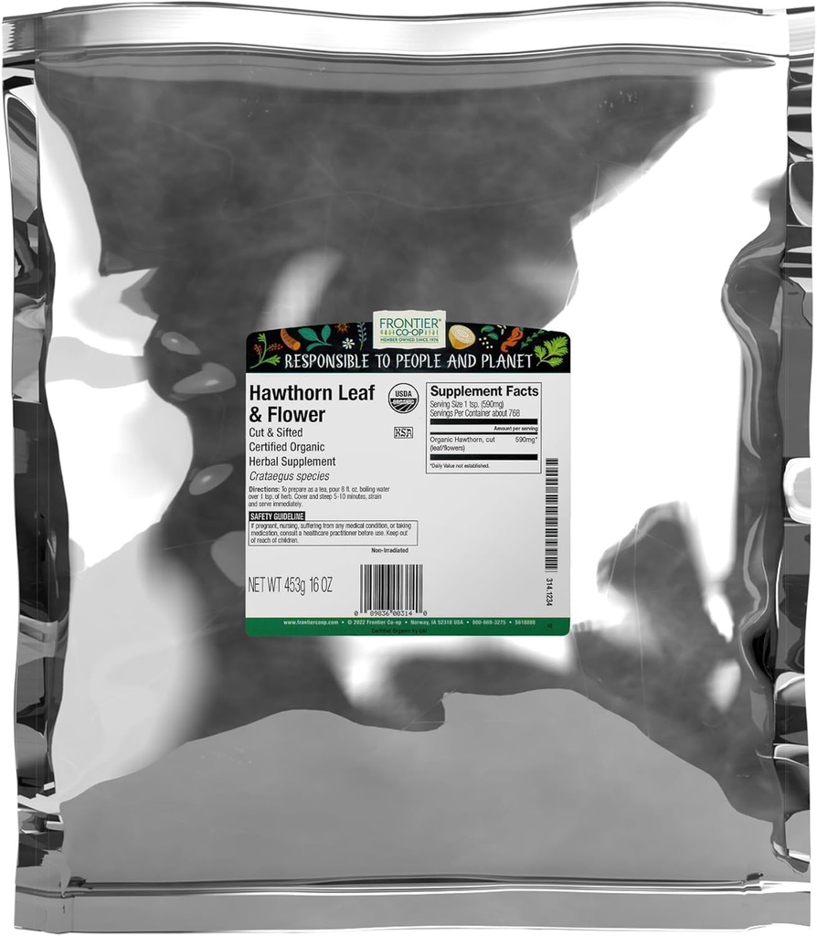 Coop Frontier Organic Cut & Sifted Hawthorn Herb 1lb