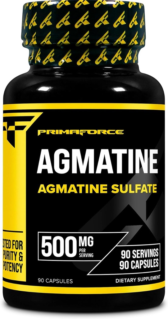 Primaforce Agmatine Sulfate 500mg, 90 Capsules - Non-GMO, Gluten Free Supplement