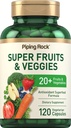 Supplément aux fruits et légumes de la roche piquante 120 Capsules Plus 20 Fruits et Légumes