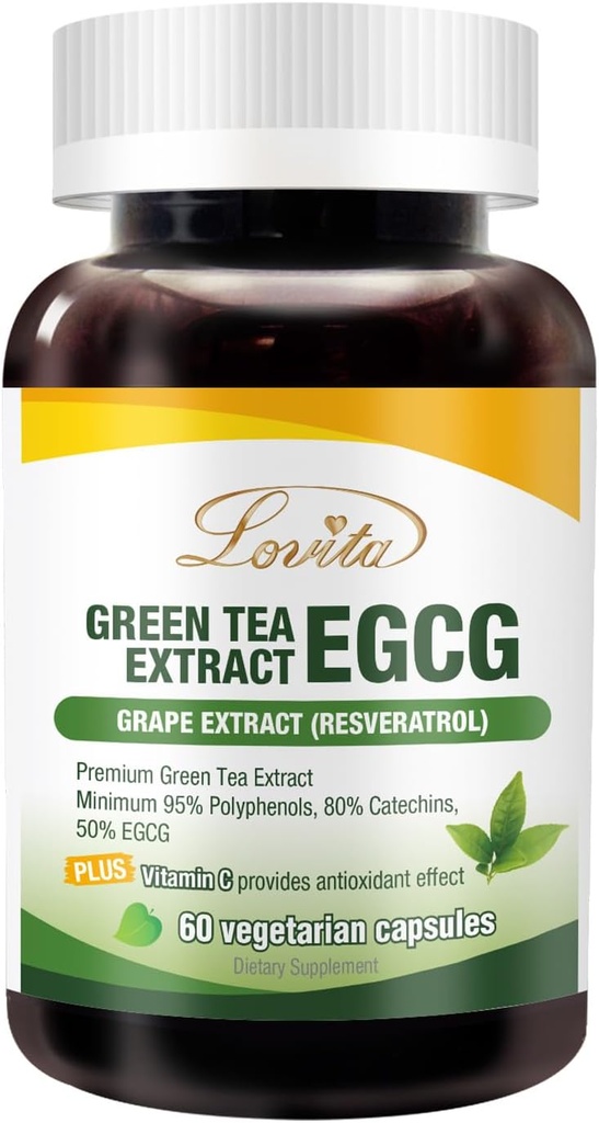 Lovita Green Tea Extract 1000mg (120 Count)