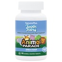 Natures Plus Parade animale Fée des dents Chewables pour enfants - Saveur de vanille naturelle - 90 comprimés en forme d'animal - Supplément santé dentaire - Végétarien, sans gluten - 45 portions