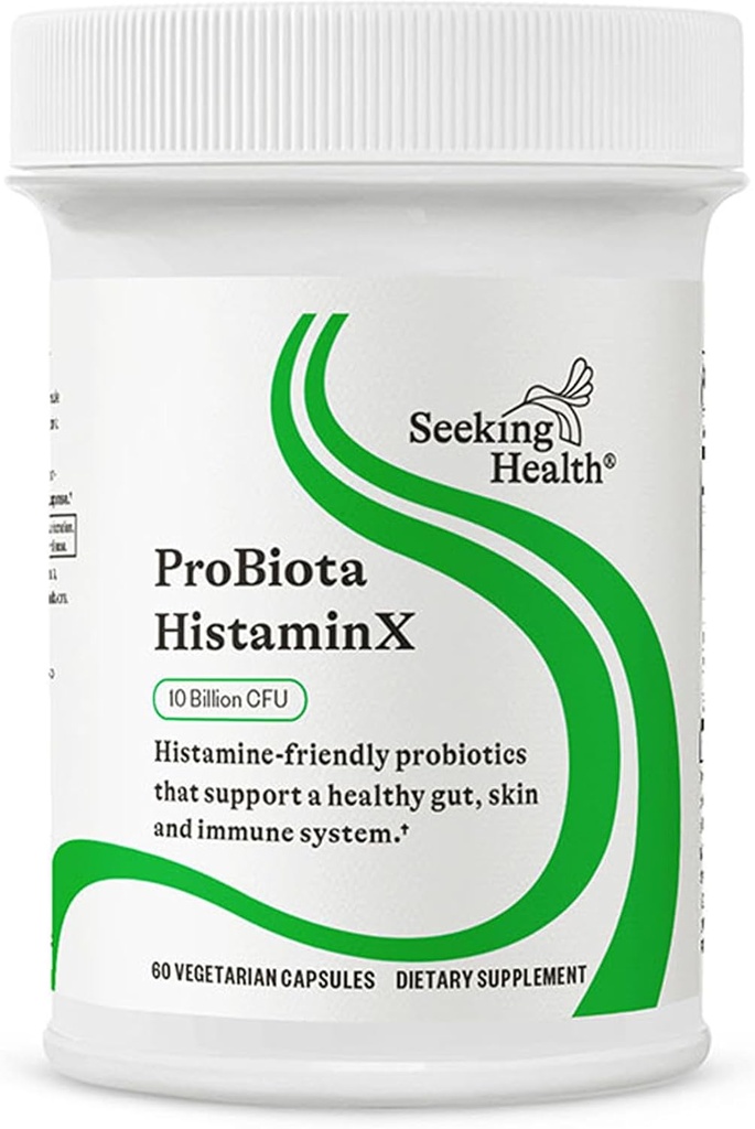 Recherche santé ProBiota HistaminX - Supplément de digestion pour Gut Health Support - Soutenir l'histamine avec Lactobacillus Plantarum & Lactobacillus Salivarius - Soutien santé immunitaire et de la peau - 60 capsules