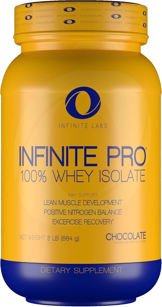 Infinite PRO 100% WHEY Isolate 2LB-Sorption optimale Poudre de protéines soutient la construction musculaire.