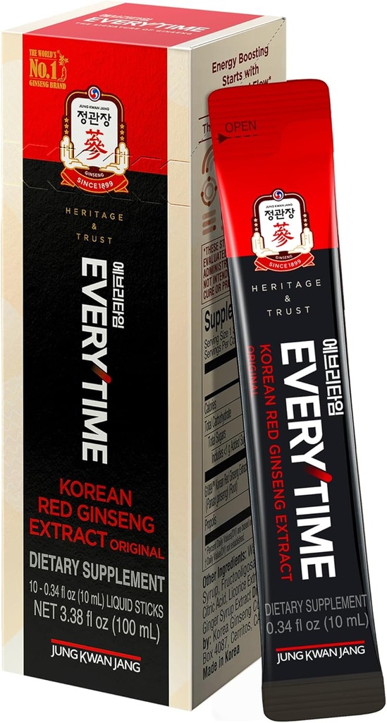 JUNG KWAN JANG Extrait de ginseng rouge coréen à chaque fois 3000mg de sucre sans supplément d'énergie, thé Ginseng, supplément de ginseng, aliments coréens