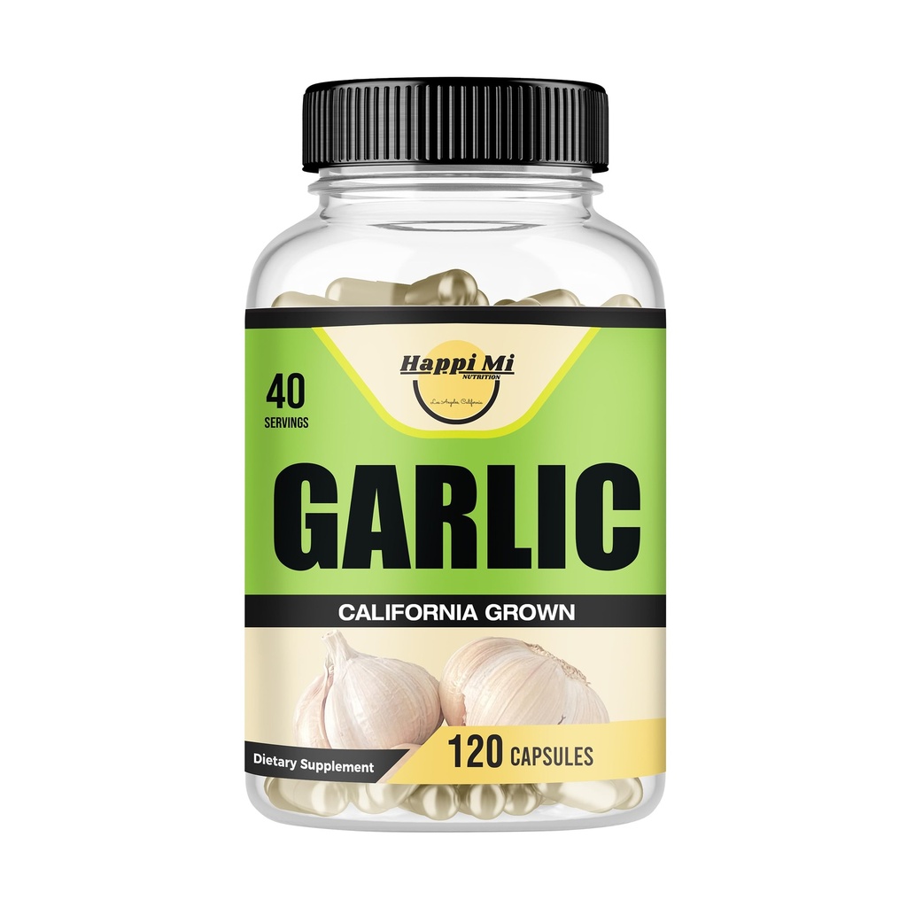 Capsules d'ail 2400mg - Fabriqué avec des ampoules d'ail biologiques, Californie É.-U. Grown - Supplément de soutien naturel immunitaire 40 jours