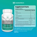 Mannatech Omega-3 avec vitamine D3 pour os, santé cardiaque et soutien cognitif, fait d'huile de poisson pure