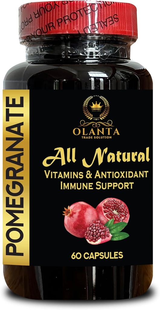Pomegranate Extract | Antioxidant Supplement | Support Heart Health | Joint Support and Pre Workout for Men and Women | Support Immune Health - 1 Bottle 60 Capsules