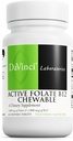 DAVINCI Labs Folate actif B12 Chewable - Supplément alimentaire pour soutenir la santé cardiaque, les nervures saines, la fonction immunitaire et la production d'énergie* - avec folate et vitamine B12-60 Chewable Comprimés