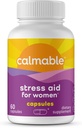 Aide au stress pour les femmes - Vegan - GABA, 5-HTP, Ashwagandha - Supplément alimentaire en vitamine - 60 capsules