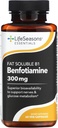 LifeSeasons Essentials Benfotiamine - Fat Soluble B1 - Soutient une circulation et une vision saines - Améliore la mémoire et la performance cognitive - puissant antioxydant - 60 capsules