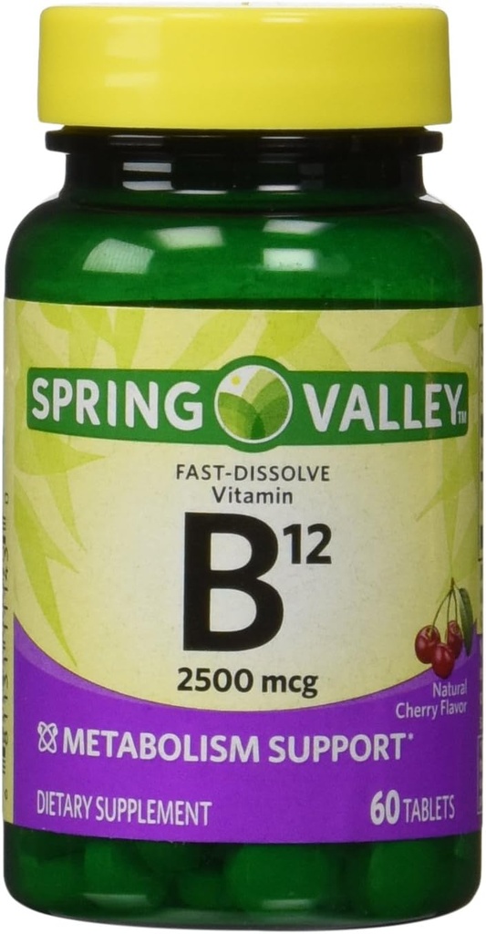 Spring Valley - Vitamine B-12 2500 mcg, Sublingual, 60 Microlozenges
