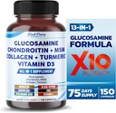 Glucosamine Chondroitin MSM Collagen Turmeric - Joint Health Support- Fabriqué aux États-Unis