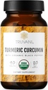 Truvani comprimés curcumin curcuma bio 1,350 mg chacun - Support de joint naturel avec poivre noir pour l'absorption - 90 comprimés