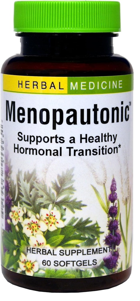Herbes Etc. Ménopautonique - Soutien Hormones saines - Supplément santé ménopausique avec Berry Chastetree, Black Cohosh & Ginseng - Soutiens Ovary Health & Vaginal Walls - 60 Softgels (60 portions)