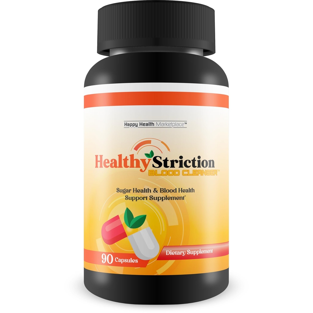 Healthy Striction Blood Cleanser - Notre meilleur nettoyant de sang pour le soutien du sucre et le soutien du sang - Blood Balance Blood Booster Suppléments circulatoires - Sucre Santé Blood Health - Soutien circulatoire