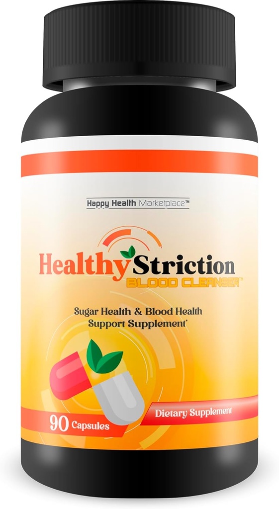 Healthy Striction Blood Cleanser - Notre meilleur nettoyant de sang pour le soutien du sucre et le soutien du sang - Blood Balance Blood Booster Suppléments circulatoires - Sucre Santé Blood Health - Soutien circulatoire