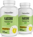 NaturalSlim Potassium Citrate naturel Gluconate 99 mg - Kadsorb soutient l'équilibre électrolytique et le pH normal - Suppléments de potassium absorbants avec minéraux essentiels - Non OGM 400 Capsules 2 Pack
