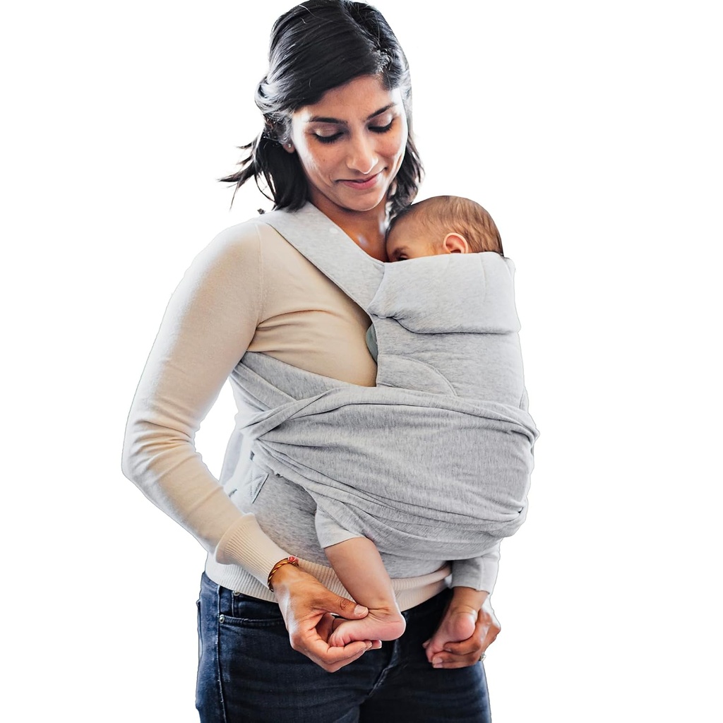 Porte-bébé Boppy ComfyGrow, 7-35lbs, Dove Gray, Nouveau-né à tout-petit avec 3 positions de portage, 3-Stage réglable Siège et soutien de tête, Tissu de coton