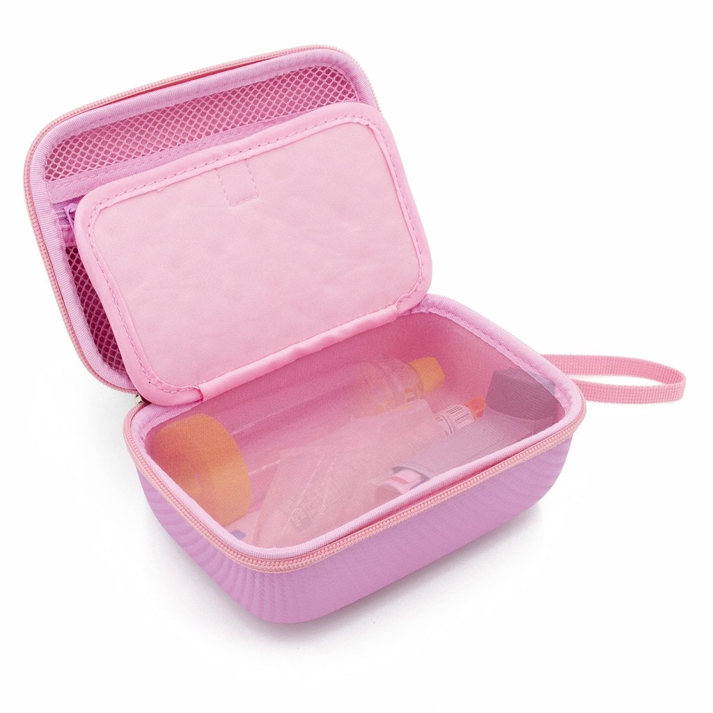 CASEMATIX sac de voyage rose compatible avec l'inhalateur d'asthme, masques, Spacer - Cas seulement