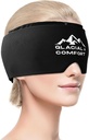 Glacial Comfort Cap de soulagement de la migraine - Thérapie à froid et compression pour le soulagement des maux de tête, réglable et réutilisable, Freezable, sans odorat, non toxique, confortable pour toutes les tailles de tête, idées cadeaux de fête des mères.