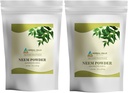 HERBAL HILLS Neem Leaf Powder Fresh Leaves Pure Neem Supplément Pack de 2 Combo