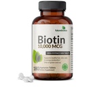Futurebiotics Biotine 10 000 MCG Comprimés haute puissance soutient la production de cheveux, de peau et de ongles et d'énergie sains, non OGM, 180 comprimés végétariens