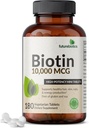 Futurebiotics Biotine 10 000 MCG Comprimés haute puissance soutient la production de cheveux, de peau et de ongles et d'énergie sains, non OGM, 180 comprimés végétariens