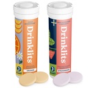 Buvez des comprimés d'hydratation quotidienne orange + comprimés d'immunité aux fraises (2) Électrolytes essentiels – grand goût – support immunitaire