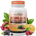 Vitamine C liposomique avec capsules de zinc - Vit C Elderberry biologique, Amla, Camu Camu- Vitamine C Absorption élevée, anti-vieillissement, support immunitaire,1500mg/serviture 3 mois d'approvisionnement sans gluten sans OGM