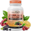 Vitamine C liposomique avec capsules de zinc - Vit C Elderberry biologique, Amla, Camu Camu- Vitamine C Absorption élevée, anti-vieillissement, support immunitaire,1500mg/serviture 3 mois d'approvisionnement sans gluten sans OGM