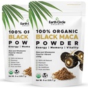 Bio Black Maca Poudre de racine péruvienne de Maca noire pour les hommes Supplément naturel de Maca Vitamines essentielles, minéraux et acides gras Amélioration de l'énergie